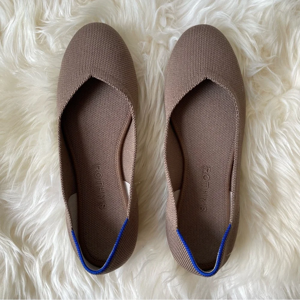 Rothy's The Flat Portobello Brown Women’s Flats Size 7.5 - Picture 2 of 9